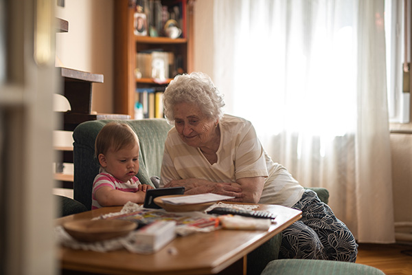 grandma and baby